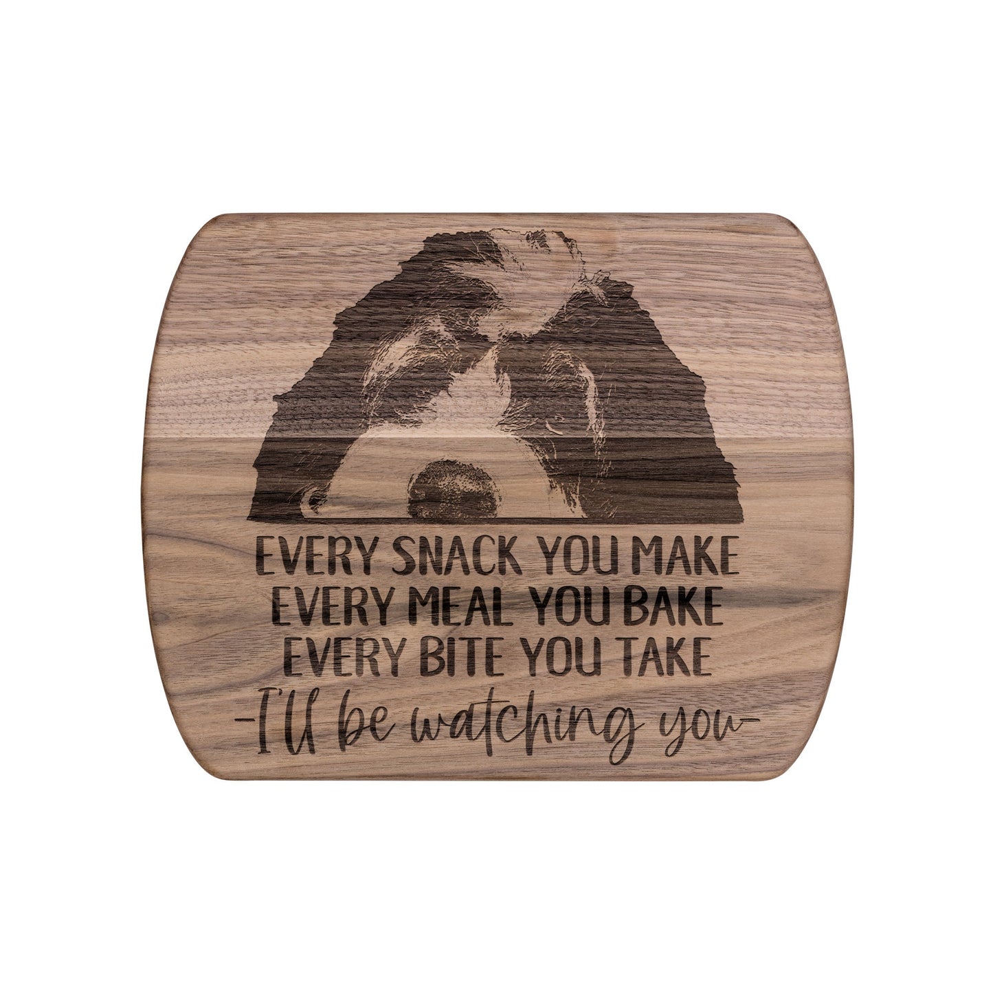 Bernedoodle Snack Funny Cutting Board for Dog Mom, Dog Lover Wood Serving Board, Charcuterie Board, Wooden Chopping Board Gifts for Him