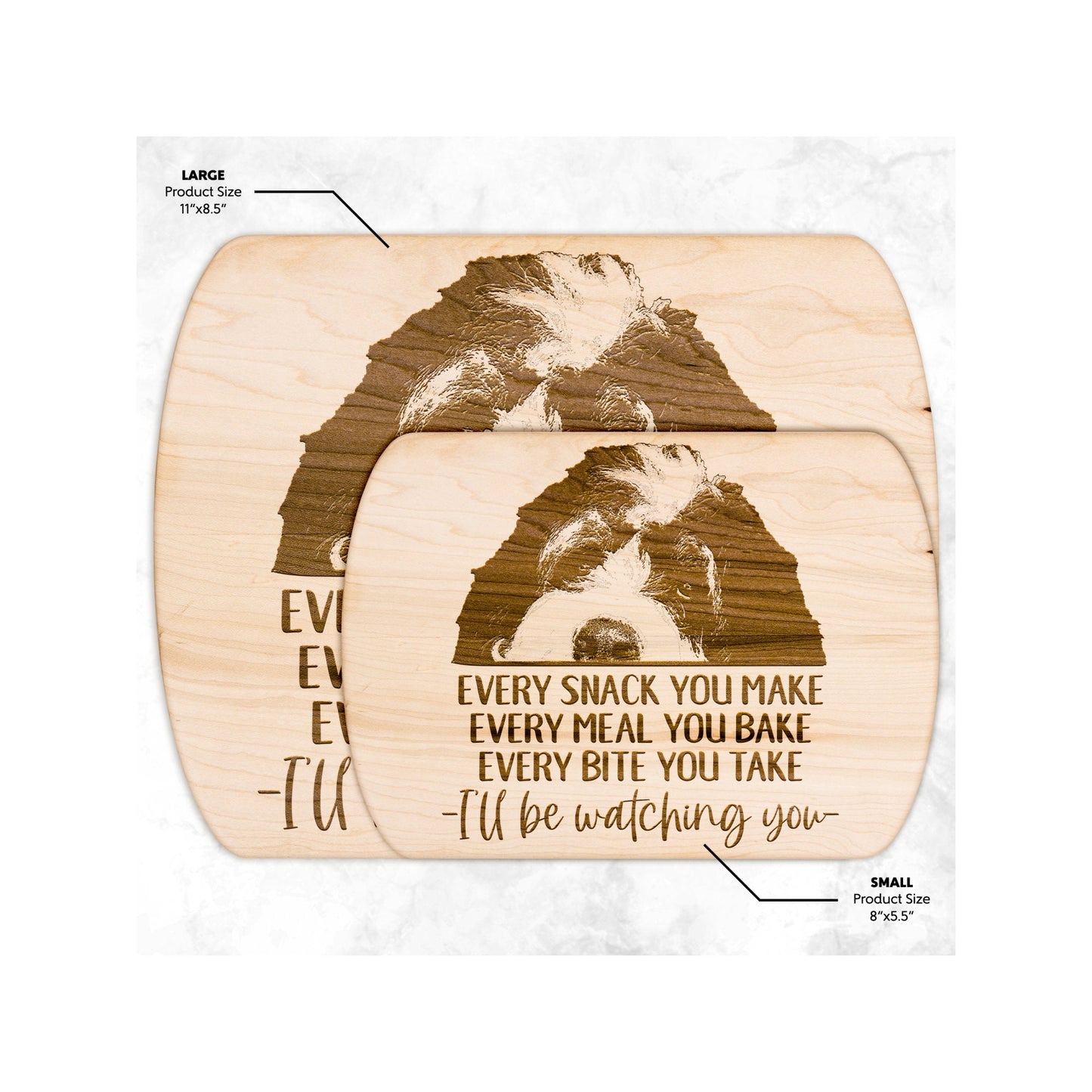 Bernedoodle Snack Funny Cutting Board for Dog Mom, Dog Lover Wood Serving Board, Charcuterie Board, Wooden Chopping Board Gifts for Him