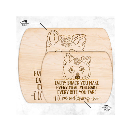 Akita Dog Snack Funny Cutting Board for Dog Mom, Dog Lover Wood Serving Board, Dog Dad Charcuterie Board, Wooden Chopping Board Gift for Him
