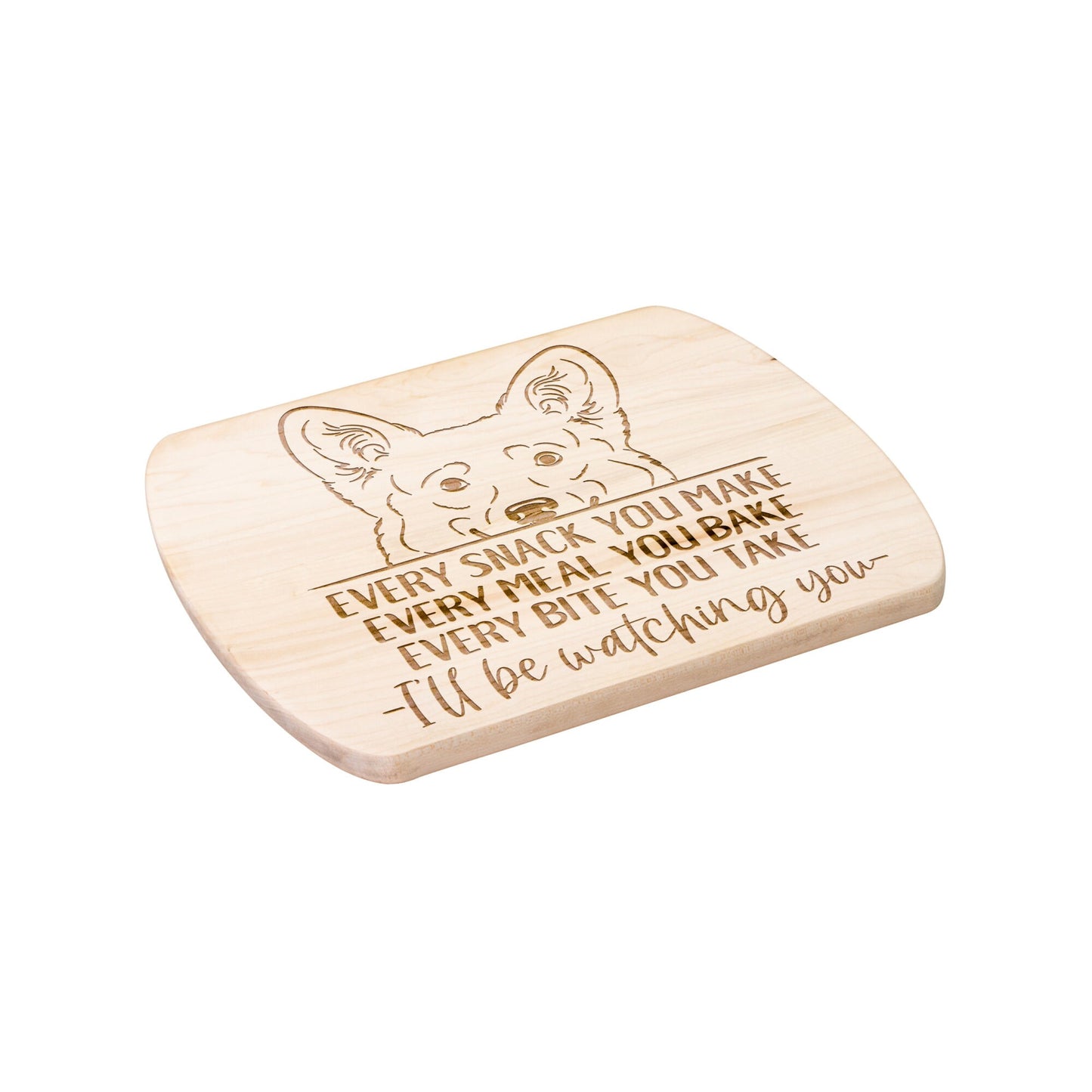 Corgi Dog Snack Funny Cutting Board for Dog Mom, Dog Lover Wood Serving Board, Dog Dad Charcuterie Board, Wooden Chopping Board Gift for Him