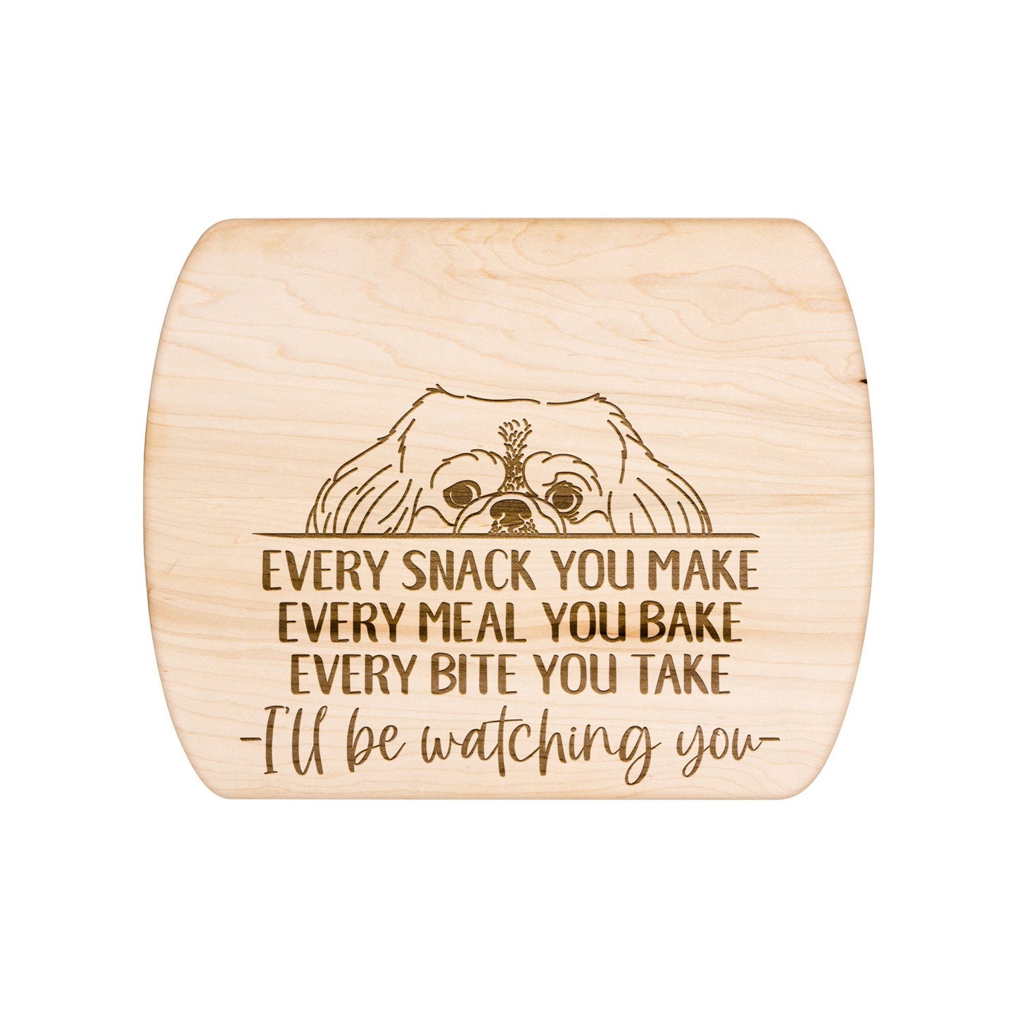 Pekingese Snack Funny Cutting Board for Dog Mom, Dog Lover Wood Serving Board, Dog Dad Charcuterie Board, Wooden Chopping Board Gift for Him