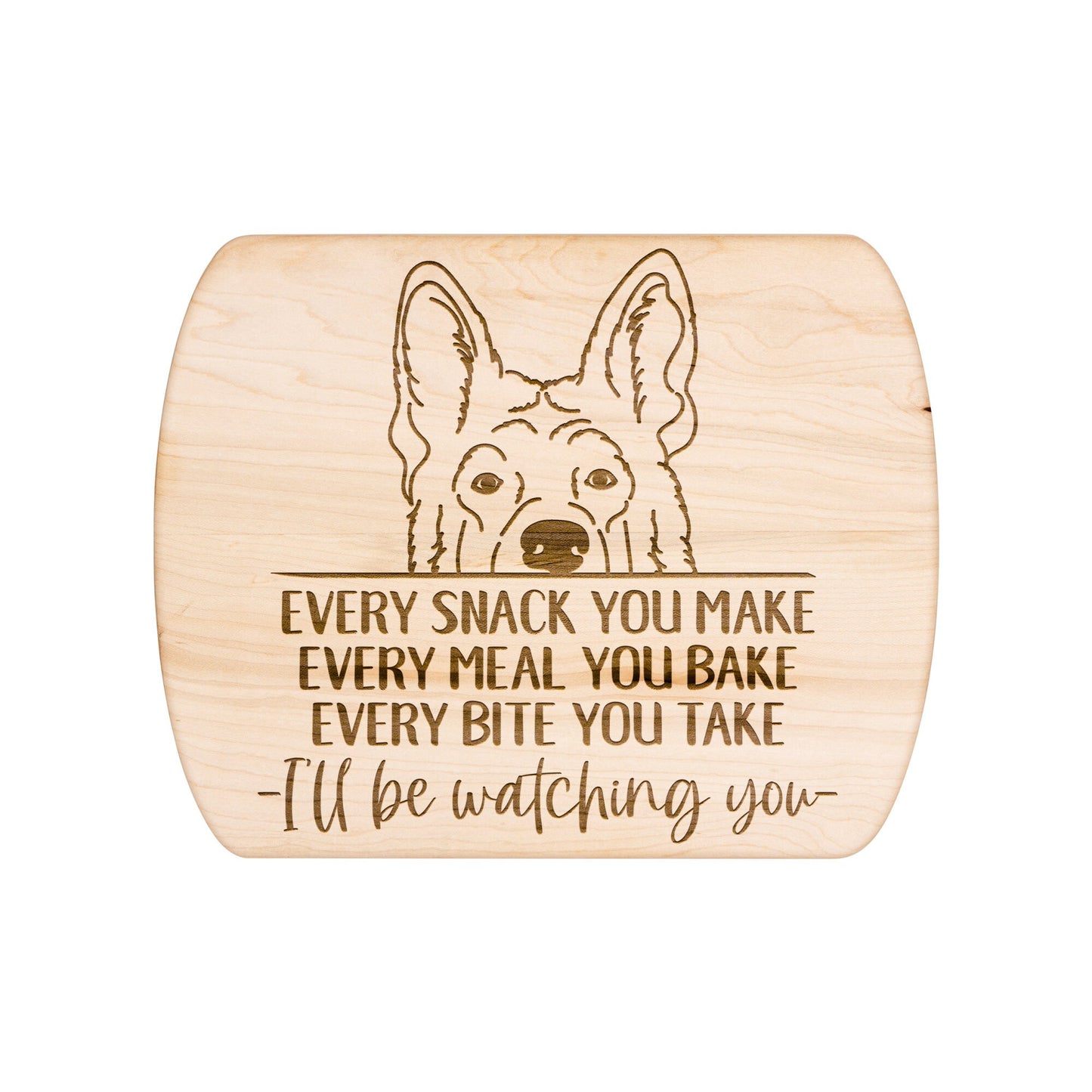 German Shepherd Snack Funny Cutting Board for Dog Mom, Dog Lover Wood Serving Board, Charcuterie Board, Wooden Chopping Board Gifts for Him