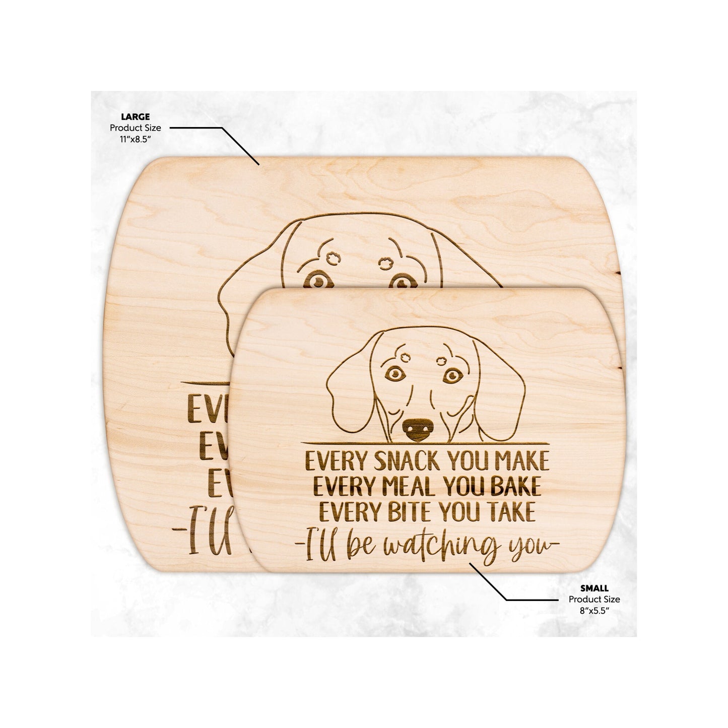 Dachshund Snack Funny Cutting Board for Dog Mom, Weiner Dog Lover Wood Serving Board, Charcuterie Board, Wooden Chopping Board Gifts for Him