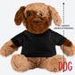 Custom Personalized Stuffed Teddy Bear Gift, Plush Teddy in Tshirt, Little Girl Gift from Grandma, Stuffed Rabbit, Plush Dog, Plushy Monkey