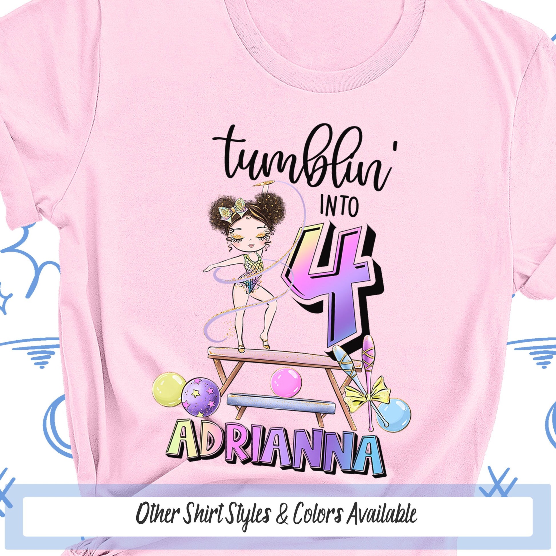 a pink shirt with a picture of a girl on it