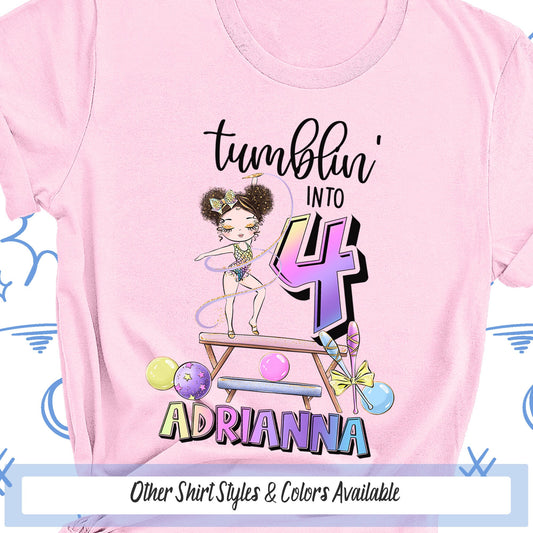 a pink shirt with a picture of a girl on it