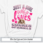 a t - shirt that says just a girl who loves cocker spaniels