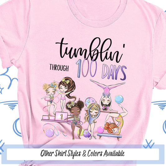 a pink shirt with a picture of three girls on it
