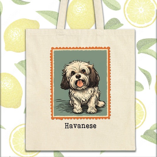 a bag with a picture of a dog on it