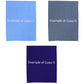 a group of four different colored sheets of paper