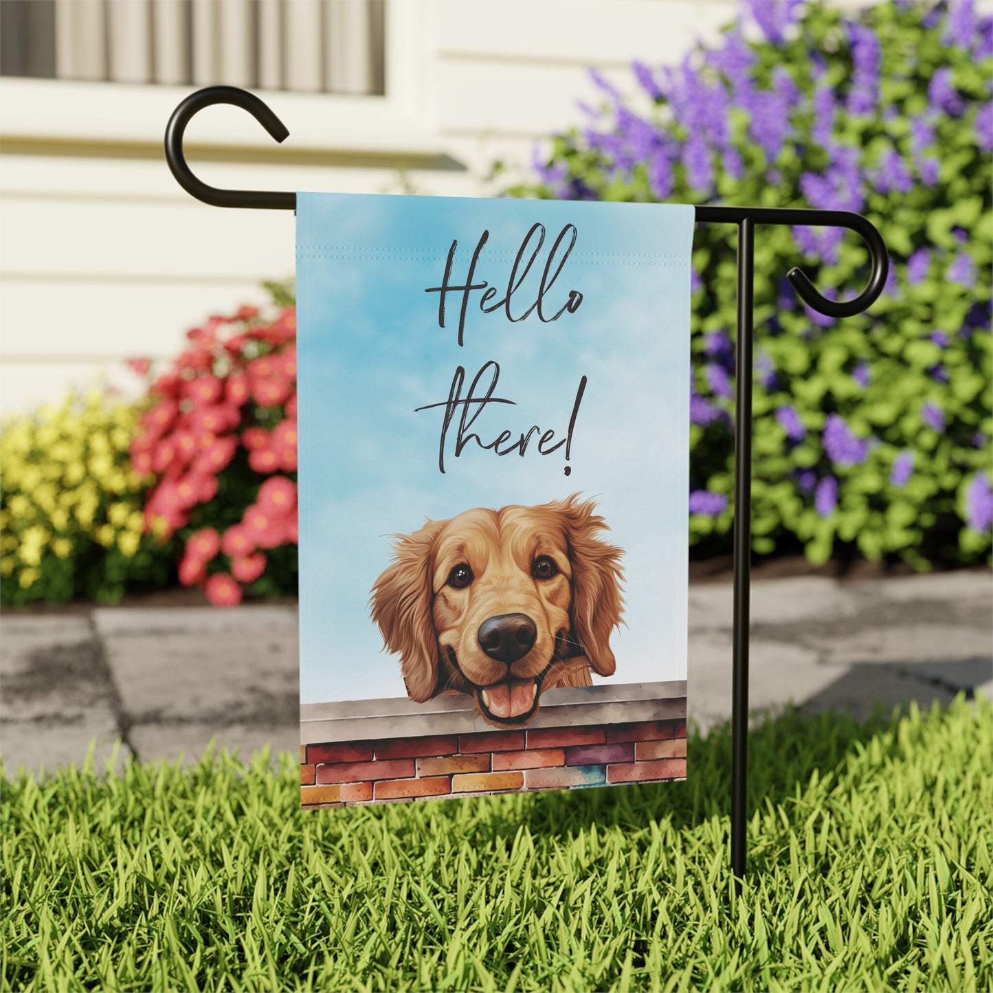 a sign with a picture of a dog on it