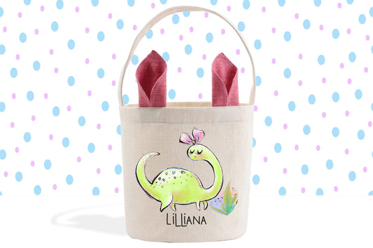 a small bag with a dinosaur design on it