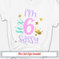 Six and Sassy Birthday Party Shirt, Toddler Shirt Granddaughter Gift, Sarcastic Shirt, Kids Birthday Shirt, Princess Crown Girl Birthday Tee