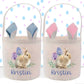 a couple of bags with rabbits on them