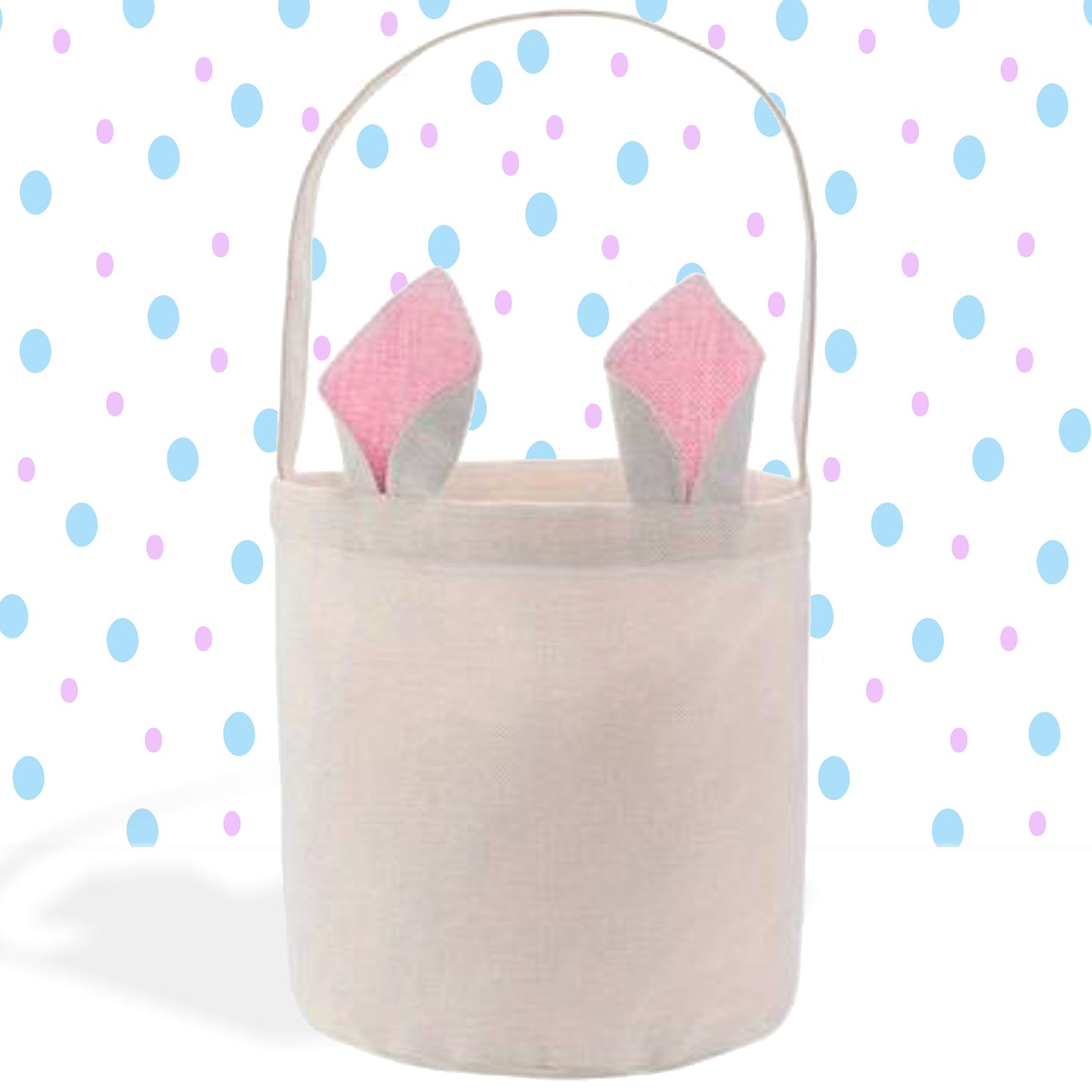 Curious Easter Bunny Flowers, Personalized Easter Basket, Custom Gift Basket, Easter Bunny Tote Bag, Girl's Linen Easter Bag, Bunny Rabbit