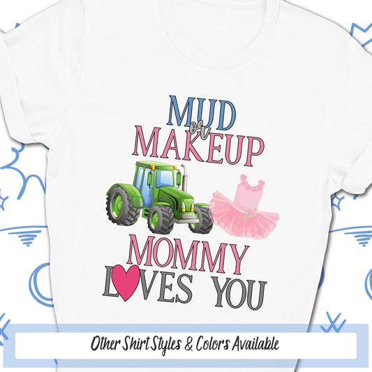 a t - shirt with a tractor and a dress on it