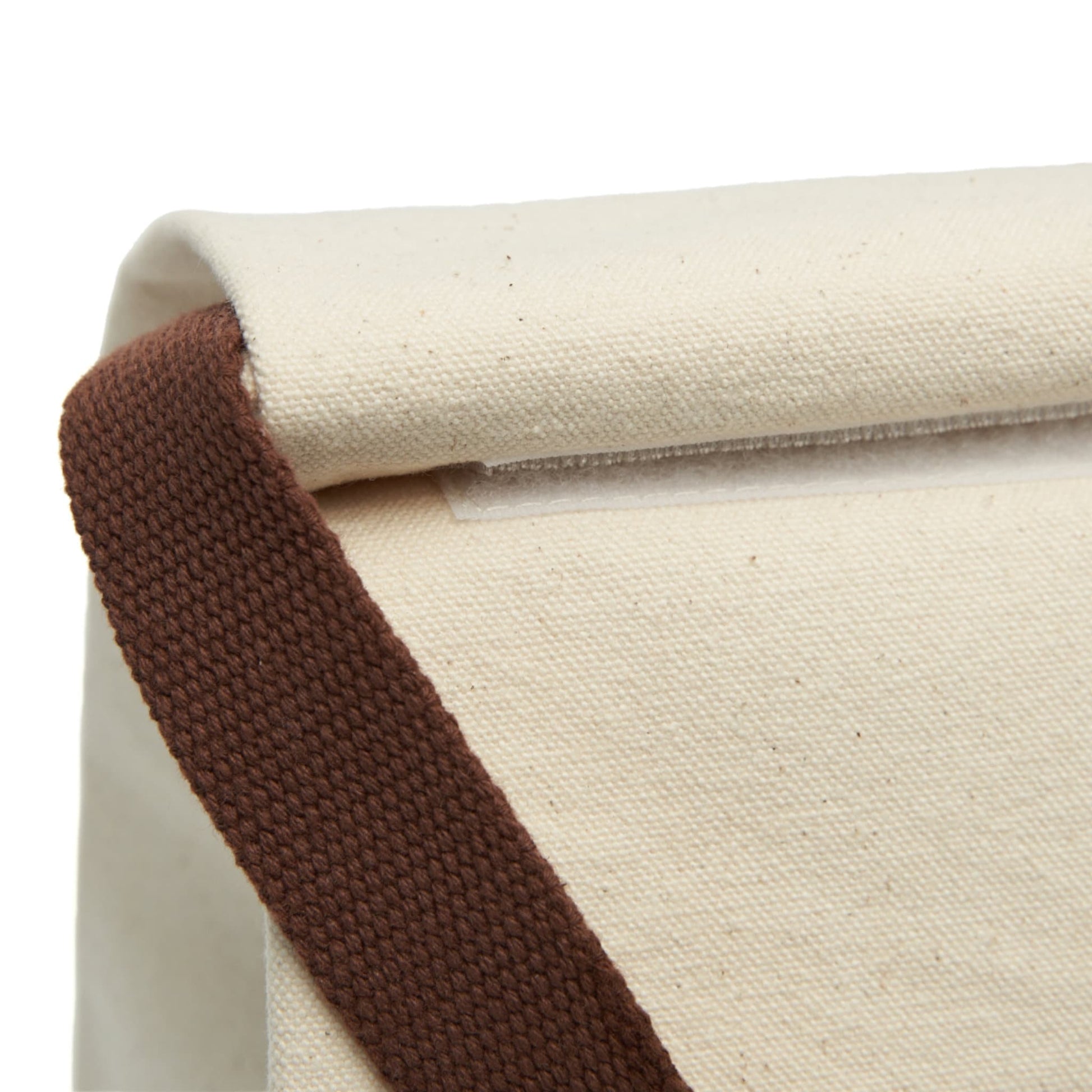 a close up of a piece of cloth with a brown stripe