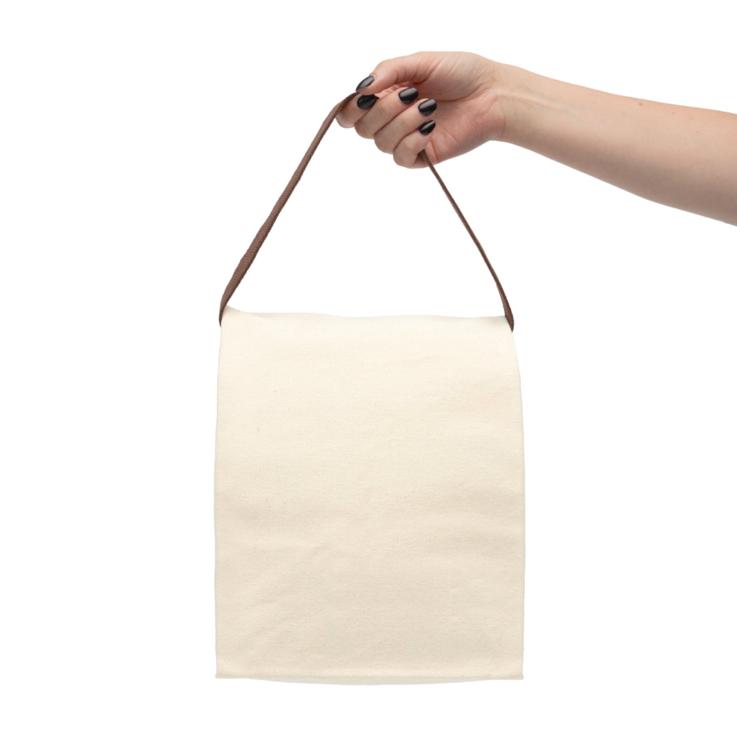 a woman&#39;s hand holding a white paper bag