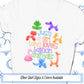 a t - shirt with the words just a girl who loves balloon animals