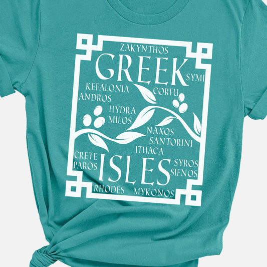 a t - shirt with the words greek on it