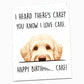 a birthday card with a dog&#39;s face on it