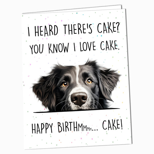a birthday card with a dog&#39;s face on it