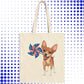 a bag with a picture of a dog on it