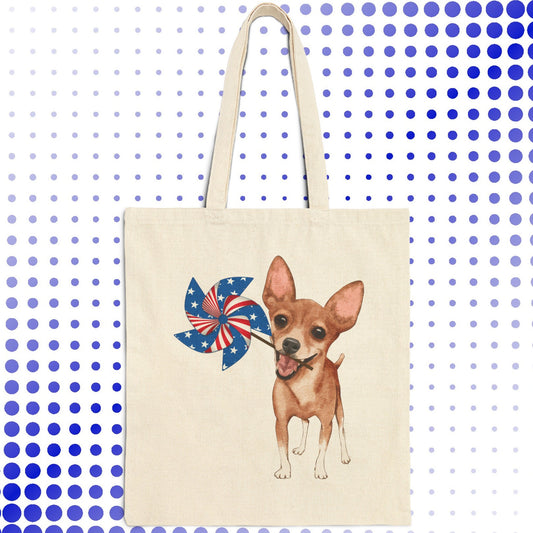 a bag with a picture of a dog on it
